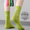 Women's Mid-Calf Yoga & Pilates Cotton Socks - Sweat-Absorbent, Breathable Fitness & Floor Socks