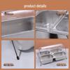 Stainless Steel Food Pan Rack with PC Double Flip Lid