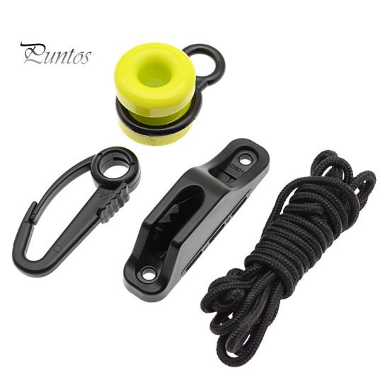 Kit Recuperador de Peso para Downrigger Cordón de 86 Pulgadas con Cornamusa de Enganche Pasacables para Pesca al Curricán y de Profundidad