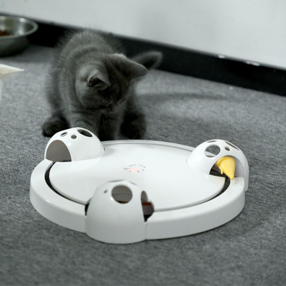 Interactive Electronic Cat Toy Rotating Mouse Teaser Indoor Automatic Turntable Game for Cats Boredom Relief Pet Products