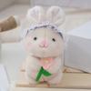 Kawaii Creative Hat Rabbit Plush Toy Keychain Cute Cartoon Rabbit Keychain Pendant  Backpack Decoration Birthday Gifts