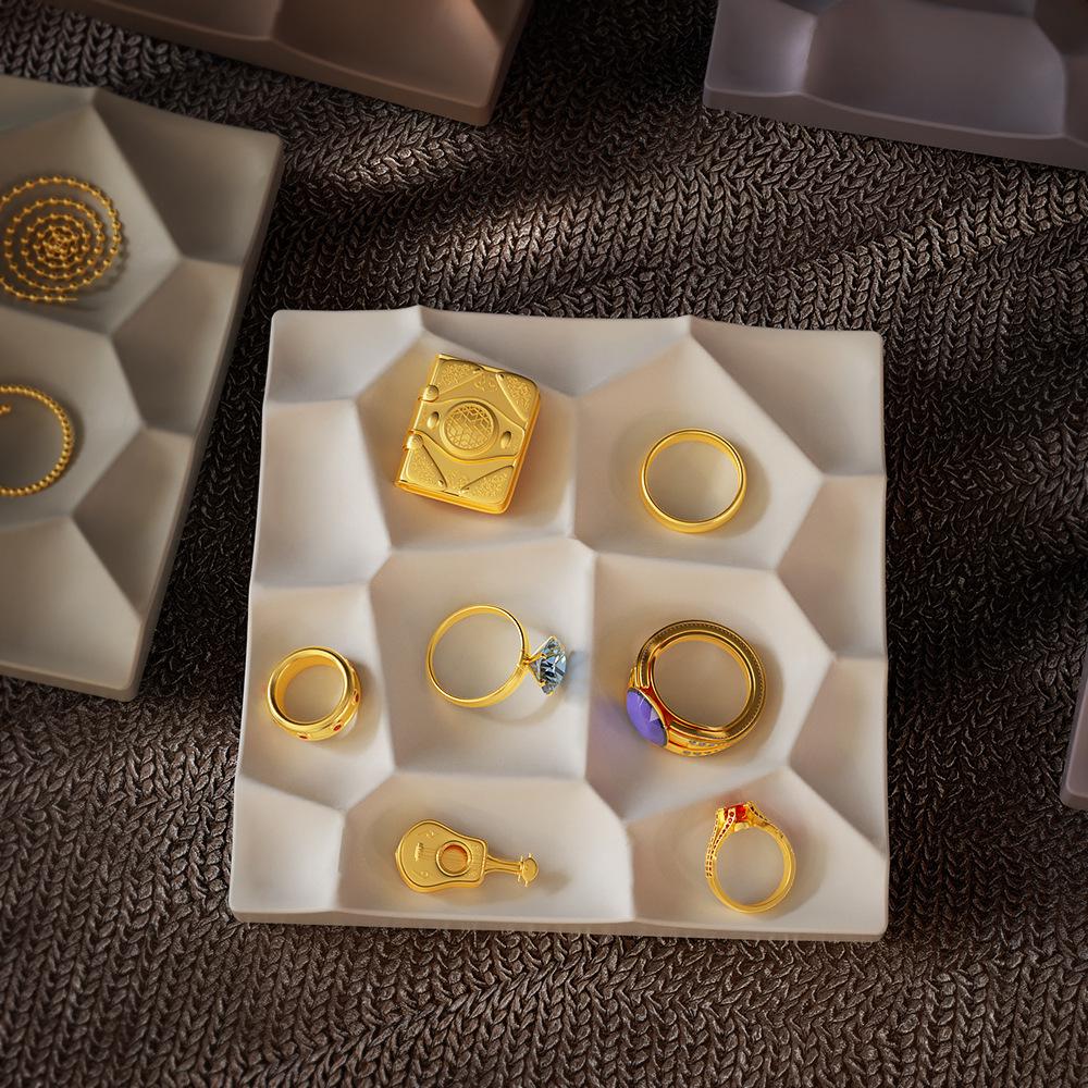 Geometric Silicone Mold for DIY Earring Display and Cement Tray
