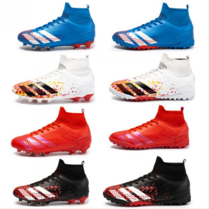 2025 new high-top mandarin duck football shoes men's broken nails children's girls AG long nails student training sports shoes