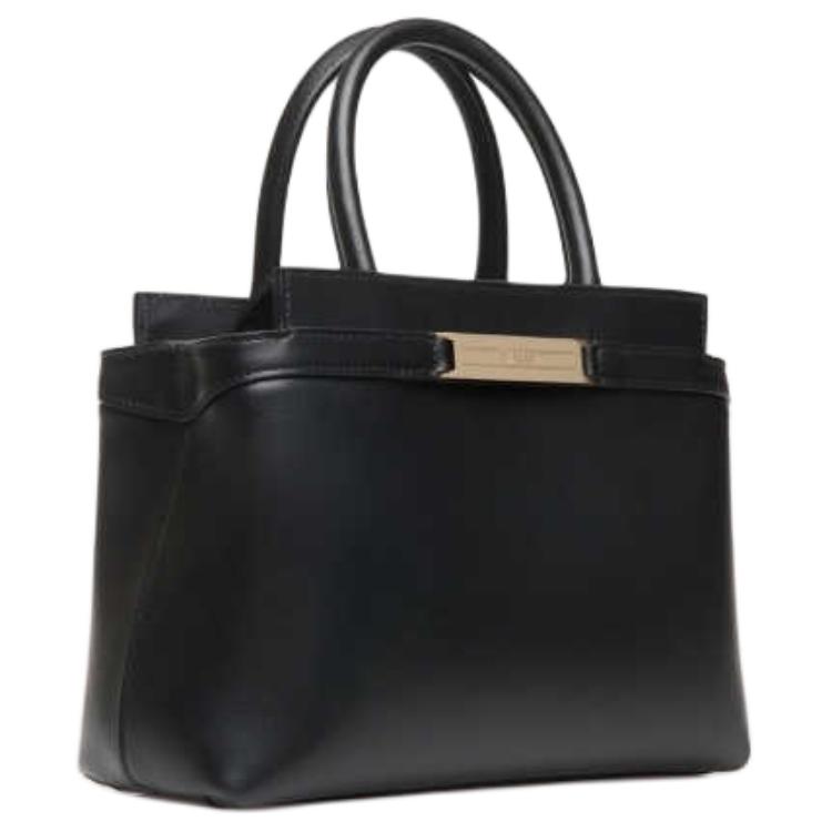 Bally Logo Magnetic Closure Leather Shoulder Crossbody Handbag Medium Women Handbags Black 6310322