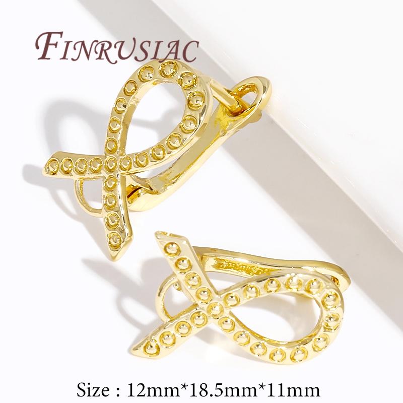 DIY Earring Making Supplies 18K Gold Plated Brass with Zircon Earwires Earrings Hook Clasps Findings,Earrings Fasteners