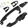 TQPONLY Exterior Door Handle & Reinforcement Plate Kit,For 2000-2007 Ford Focus Front Left Driver Side,Replaces 81970 6S4Z-5426685-C 6S4Z-5426685-A