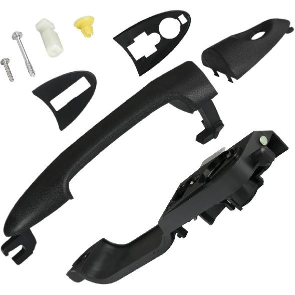 TQPONLY Exterior Door Handle & Reinforcement Plate Kit,For 2000-2007 Ford Focus Front Left Driver Side,Replaces 81970 6S4Z-5426685-C 6S4Z-5426685-A