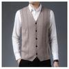 Men S Middle Age Sleeveless Knitted Cardigan Jacquard Dad Vest
