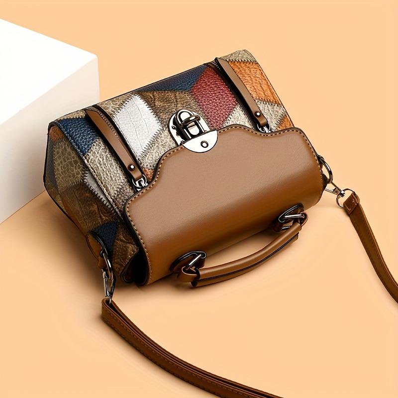 Vielseitige Hand-Schultertasche mit großem Fassungsvermögen, Modische Leder-Umhängetaschen für Damen, Geeignet für Pendeln und Bankette