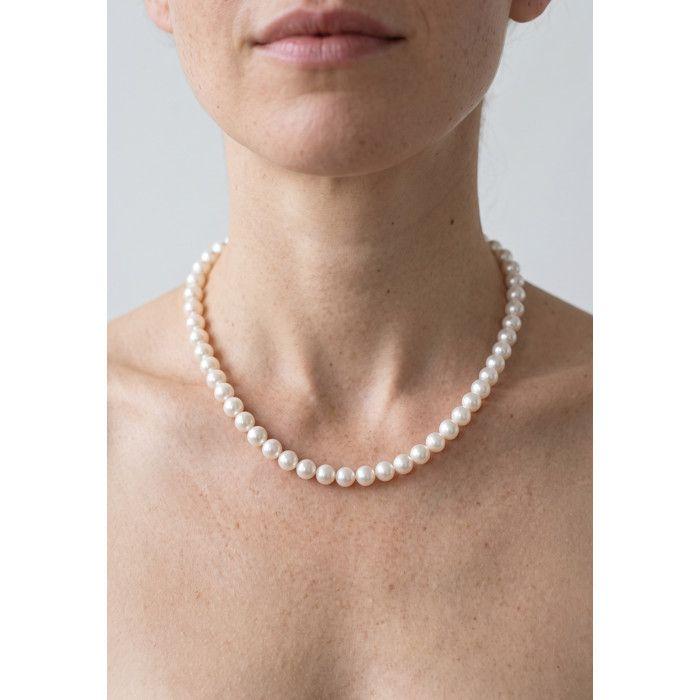 Collier - PEARLS & COLORS - Prestige - Perles d'eau douce semi-baroques 6-7 mm - Blanc - Fermoir Argent 925 rhodié