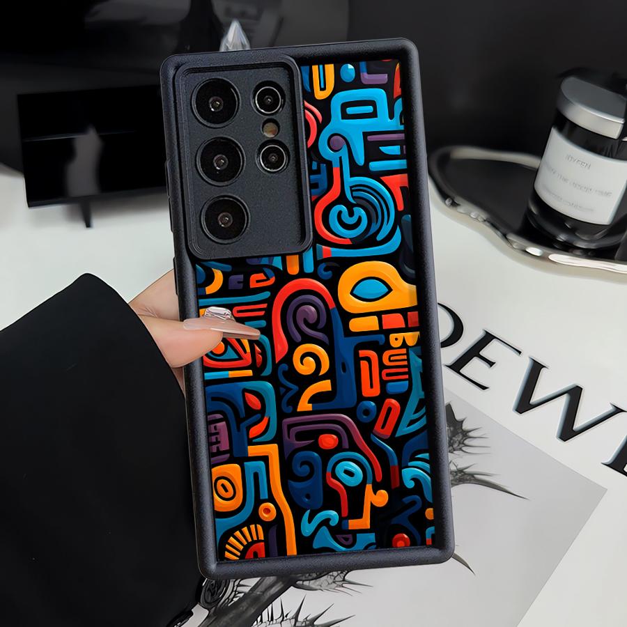 Phone Cover Case for Samsung Galaxy S26 Ultra S25 Edge S25 S24Ultra S23 FE S22 S20FE S24 Plus S21 Colorful Pattern