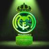 Real Madrid Wappen Logo Nachtlicht für Kinder 16 LED 3D + Fernbedienung