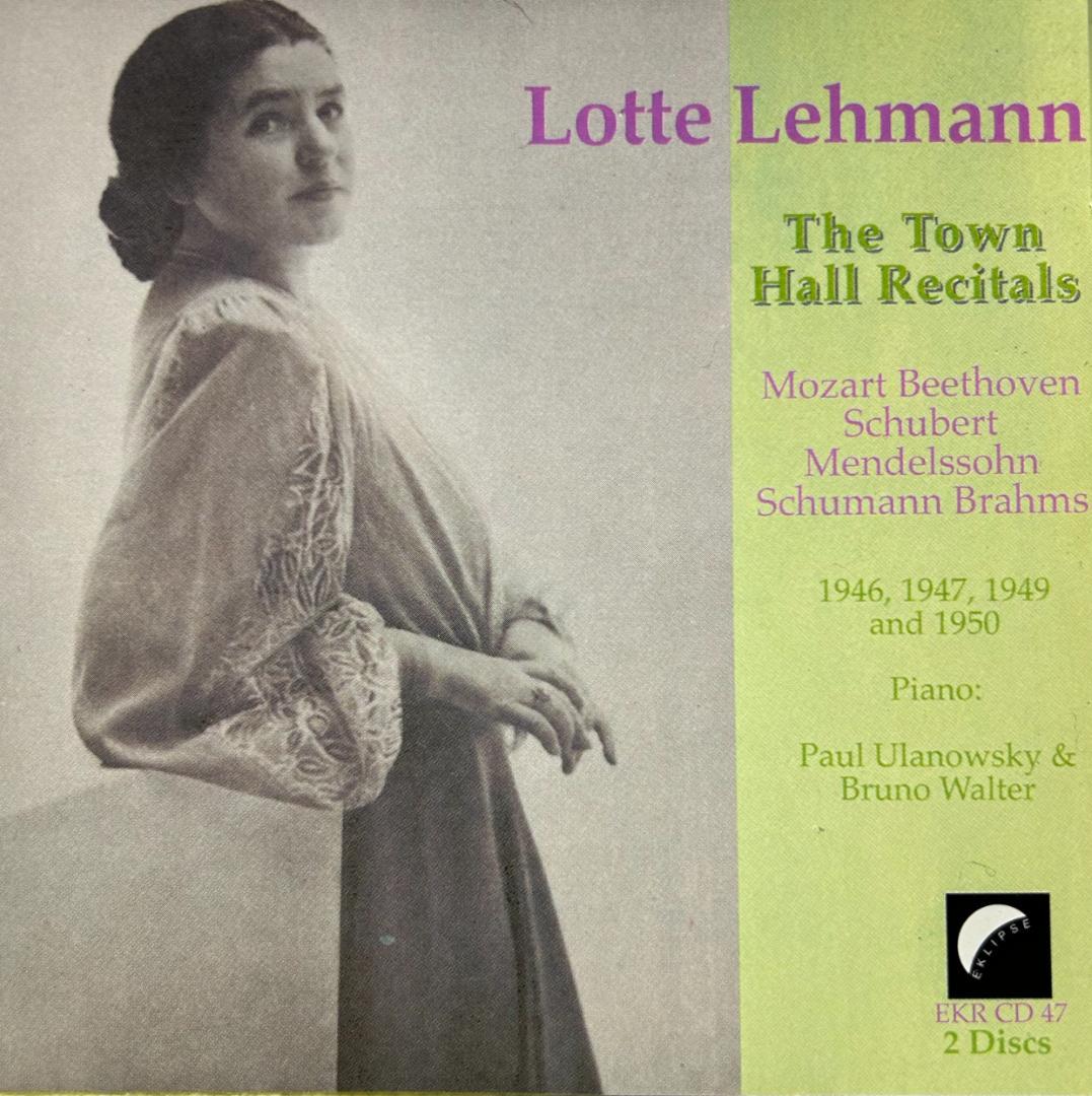 

[USED] LOTTE LEHMANN Town Hall Recitals 1946-50