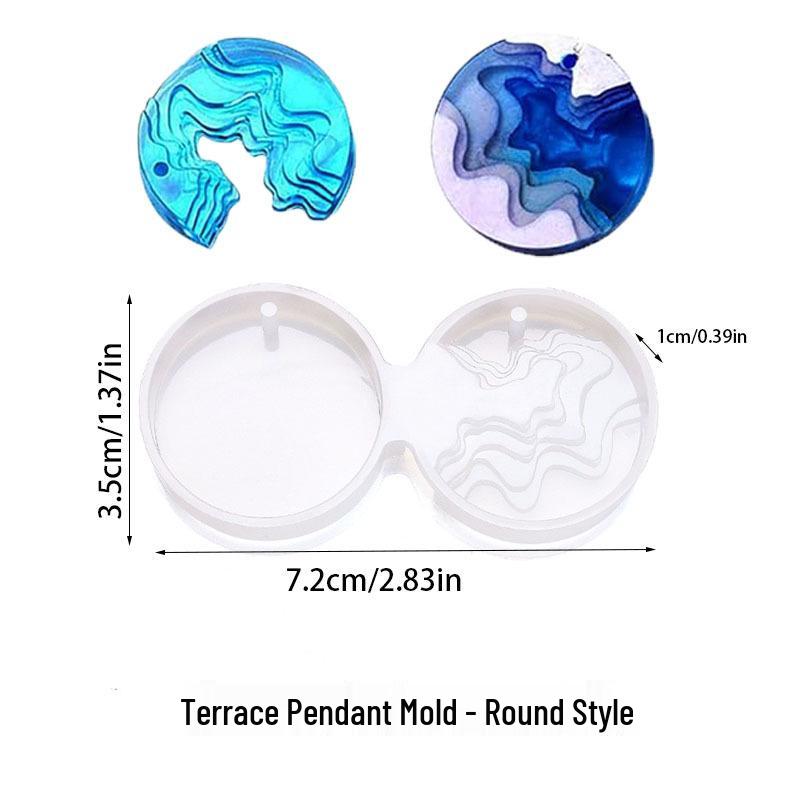 DIY Ocean Style Epoxy Crystal Necklace Pendant Mold