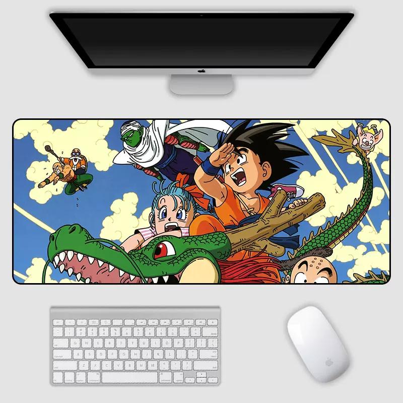 2026 Dragon Ball Leather Mouse Pad Son Goku Printing Pattern Large Size Game Gaming Keyboard Pad Boys Office Animation Non-slip Table Mat