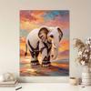 Perlenmalerei DIY-Set Rahmenloses Elefantenleinwand Glänzende Perlenkunst Kreatives Bastelset für Schlafzimmer Wohnzimmer Dekoration