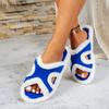 Fashion 2025 NEW Fall Winter Women's High Heel Thick Bottom Slippers Home Cotton Slippers Style Short Plush Lined Rubber Soled