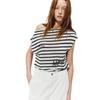 MO&Co. Women's Summer Striped Off-Shoulder Knit Top