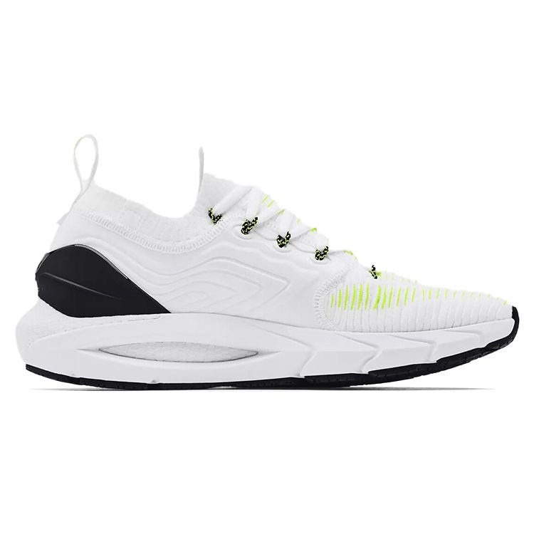Under Armour HOVR Phantom 2 Comfortable Thick Sole Sports Fabric Synthetic Leather Low Top Casual Running Shoes Men Sneaker White Black 3024154-104