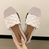 Women's Summer Diamond Pattern One-Strap Slippers: Indoor & Outdoor Wear