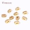 18K Gold Plated Brass With Zircon 2 Hole Oval Spacer Beads For Jewelry Making Supplies DIY Bracelets Necklaces Accessories