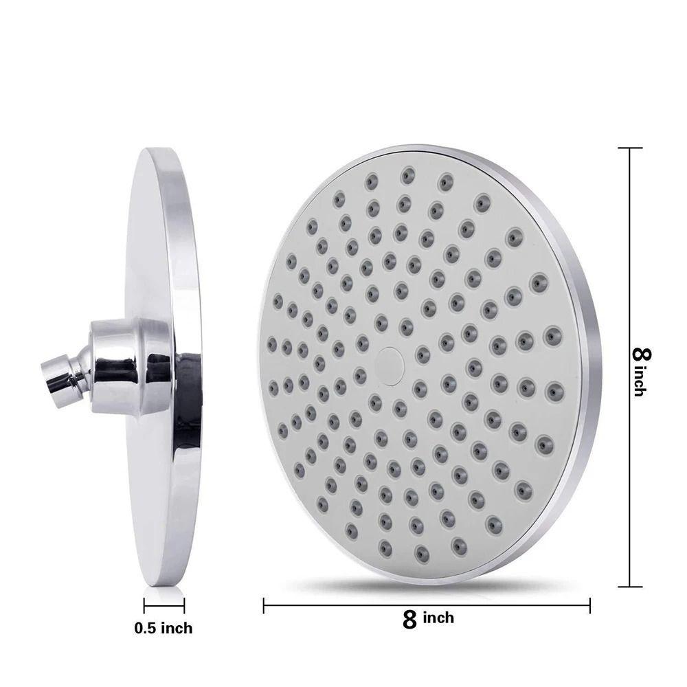 Premium Material Round Shower Head Chrome Plated Finish Concealed Mount Showerhead Apartment