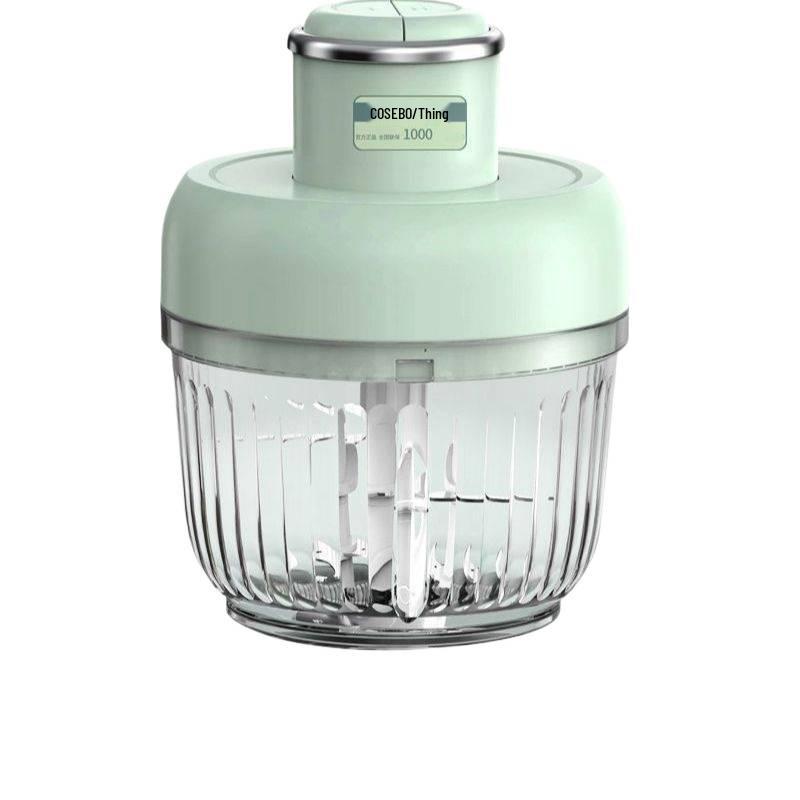 Fleischwolf mit zwei Kammern, Geschmacksneutral, Dickes Glas, Multifunktionaler Lebensmittelverarbeiter für Fleisch und Gemüse.