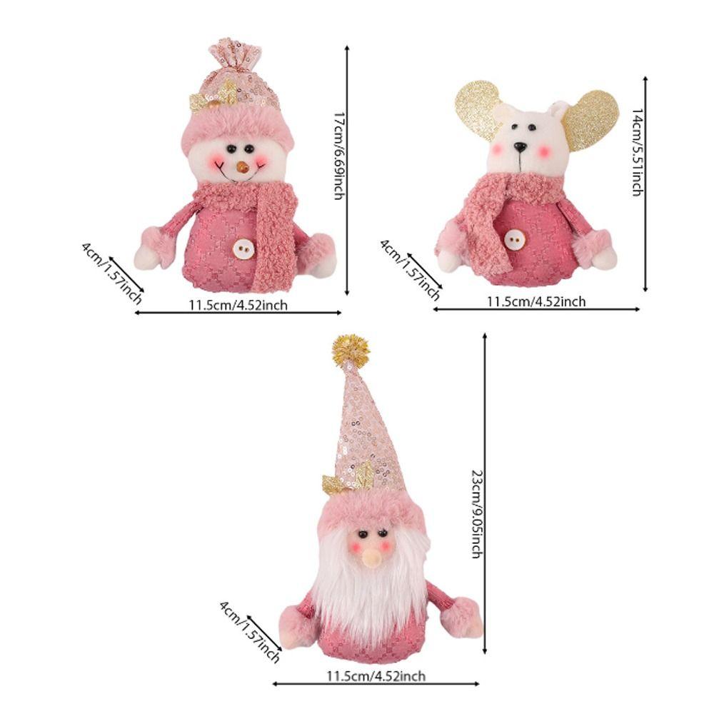 Pink Doll Decoration Plush Tree Hanging Decoration Party Supplies Christmas Tree Pendant Gift