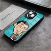 Lustige Mr B- BeanS Handyhülle für iPhone 17 Air 16 E Pro Max 15 14 13 Mini 12 Pro 11 Max Plus Schwarzes Glas Cover