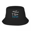 Neue Strandhüte Bitte haben Sie Geduld Ich habe Autismus Accessoires Eimerhut Trendiger Unisex Sonnenschutz Bob Hut Fischerhut O