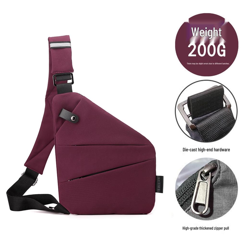 Borsa a tracolla pettorale antifurto per uomo e donna - Zaino da viaggio elegante e sicuro