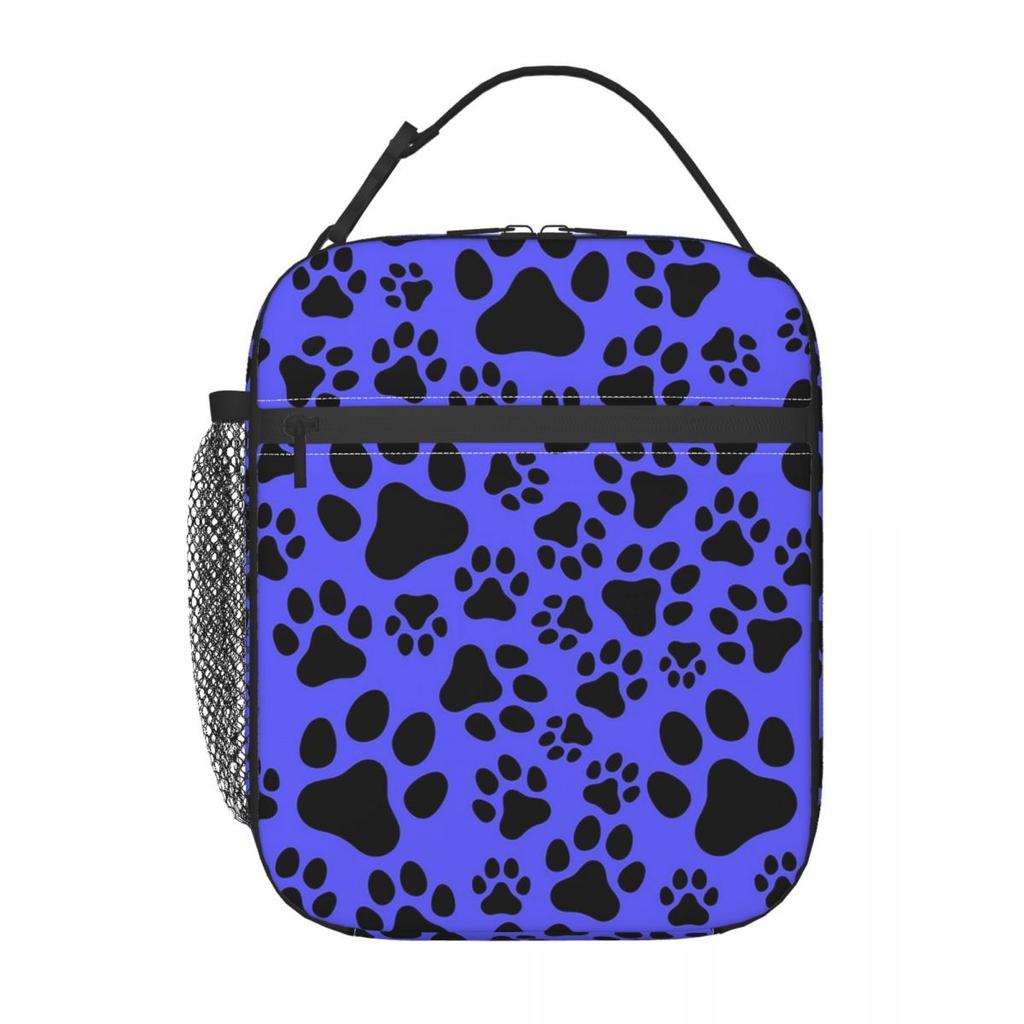 Cute Dog Paw Pattern Insulated Lunch Bag for Women Office Cooler Thermal Food Box Tote Portable Lunch Boxes Container