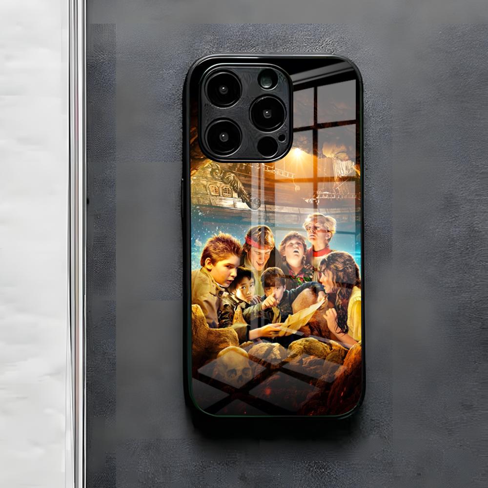 The Goonies Phone Case For IPhone 17 Air 16 E Pro Max 15 14 13 Mini 12 Pro 11 Max Plus Black Glass Cover