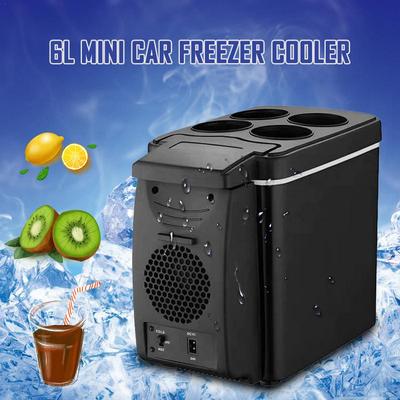 מקרר מיני לרכב חשמלי 12V 6 ליטר מקרר רכב נייד 2 ב-1 קירור חימום מקרר קמפינג אביזרי רכב חיצוניים