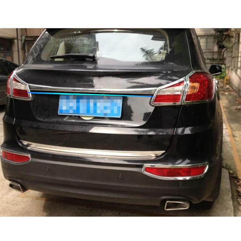 Car Body Cover ABS Plastic/Steel Rear Back Door Trunk Tailgate Frame Plate Trim For Chery Tiggo 5 Tiggo5 2014 2015 2016 2017