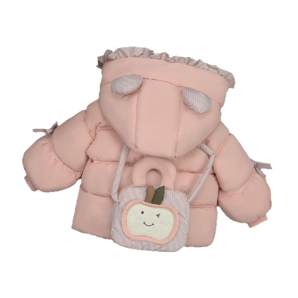 Stylish Girls' Winter Fleece Coat: 2025 Thickened Cotton-Padded Jacket for Children