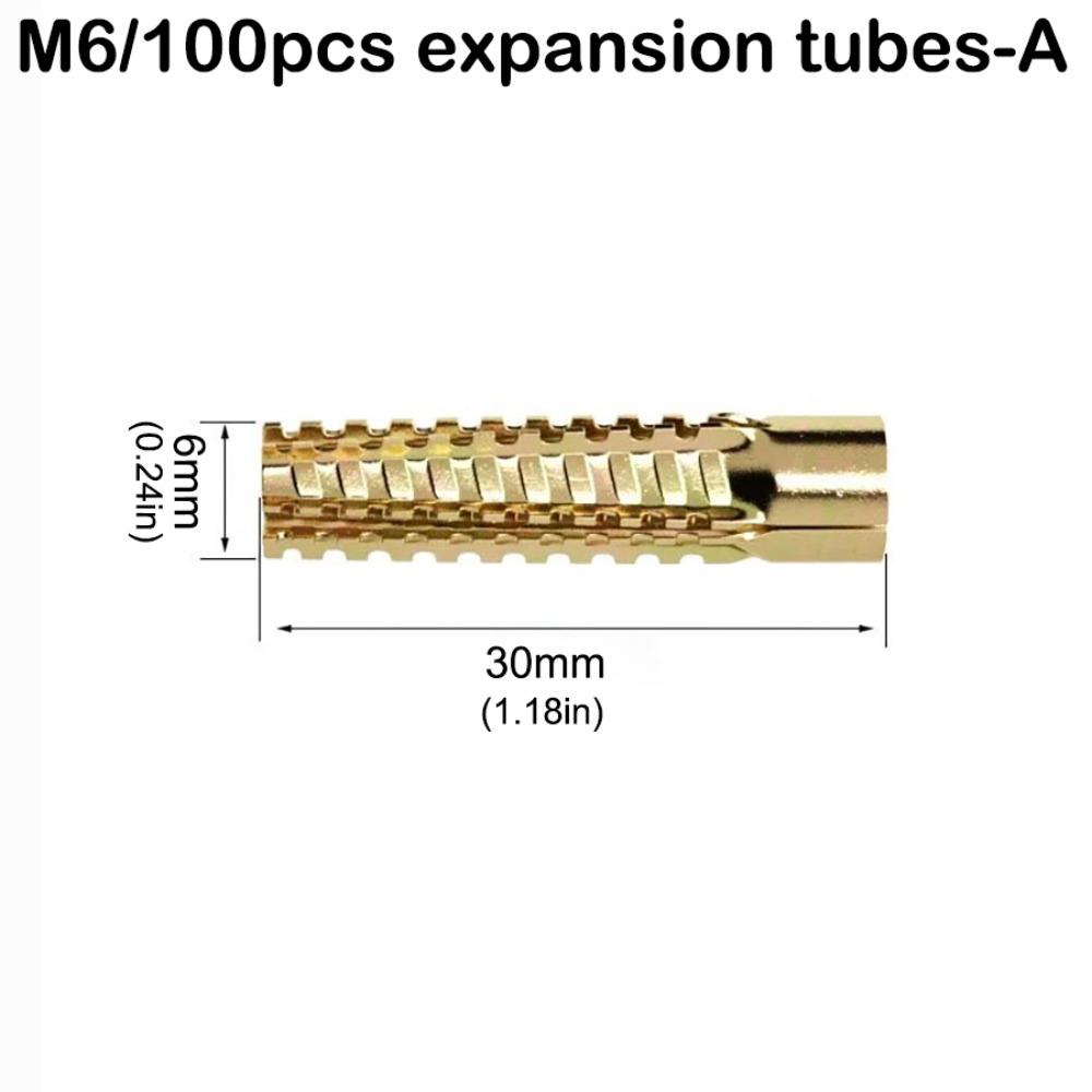 Vroubkované kovové rozpínací trubkové hřebíky Kovové vruty do zdi Nový rozpínací šroub Betonová zeď