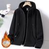 Plus Velvet Dikke Trui Herfst en Winter Casual Losse Outdoor Capuchon Koppel Lamsvacht Jas