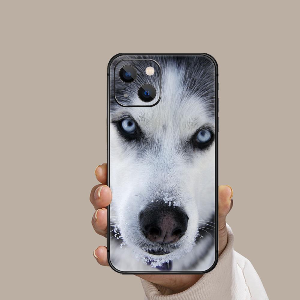 Siberian Husky Cute Dog Phone Case For Iphone Xiaomi Mi Redmi Samsung Galaxy Note S 9 10 11 12 13 22 Pro Max Plus Uitra Black TPU Soft Mini