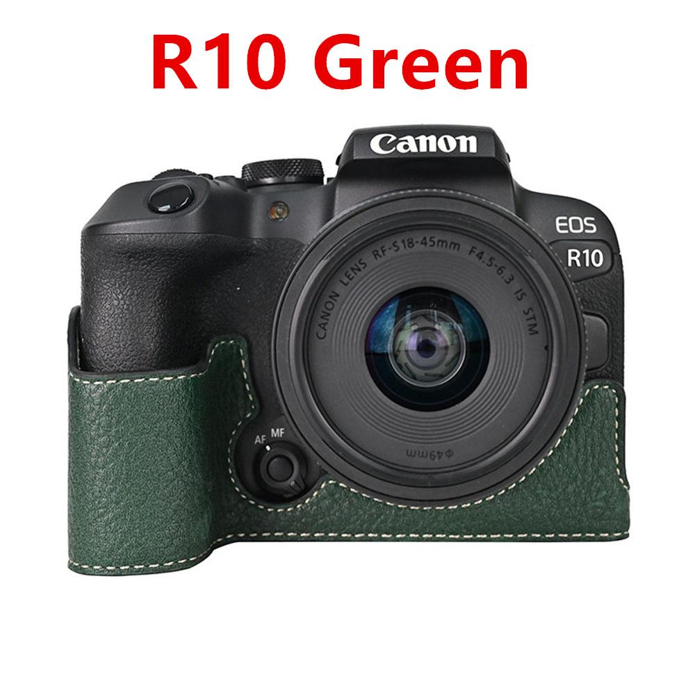 Camera Half Case for Canon EOS R50V R50 R10 200D 200DII PowerShot V1 SX70HS Bottom Battery Opening Cover PU Leather