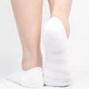 Women's Double-Pile Footwear White 3 Pairs Triple Silicone Invisible