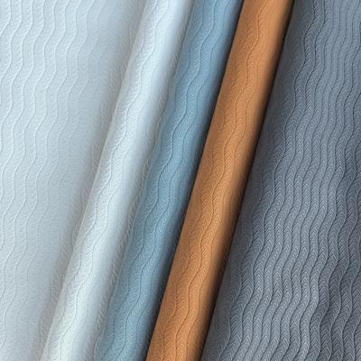 Solid Color Artificial Leather Fabric for Sewing Stripe Weaving Pattern Pillow Table Chair Sofa Cover Bag Desing Fabrics