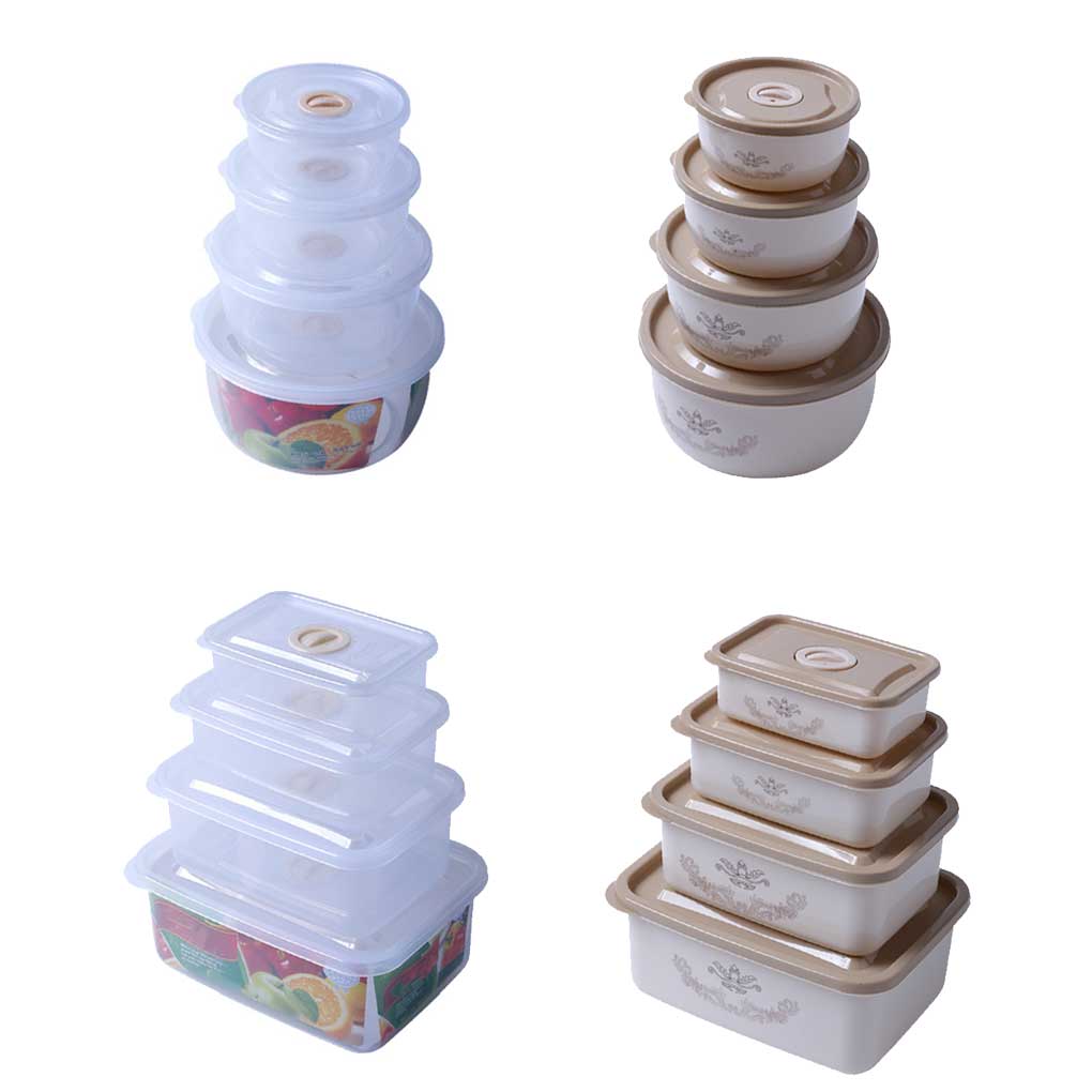 Meal Food Storage Preparation Containers & Lids Microwaveable Fridge Lunch Box