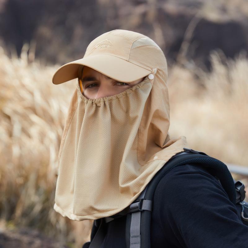 Summer mask full face cover sunscreen cap multi-functional breathable sun hat men's and women's outdoor sports duck tongue baseball cap