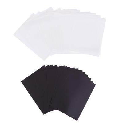 20PCS Soft Magnet Sheets and 20PCS PVC Storage Bags 7x5 Inch Black Rubber Magnet for Dies Stamps Photos Crafts