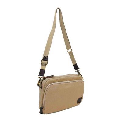 Canvas Craftsmanship Canvas Shoulder Bag Shoulder Bag for Men and Wallet Crossbody Beige [Wallet Women, Pouch, Multi-functional, Canvas] 3x10cm,