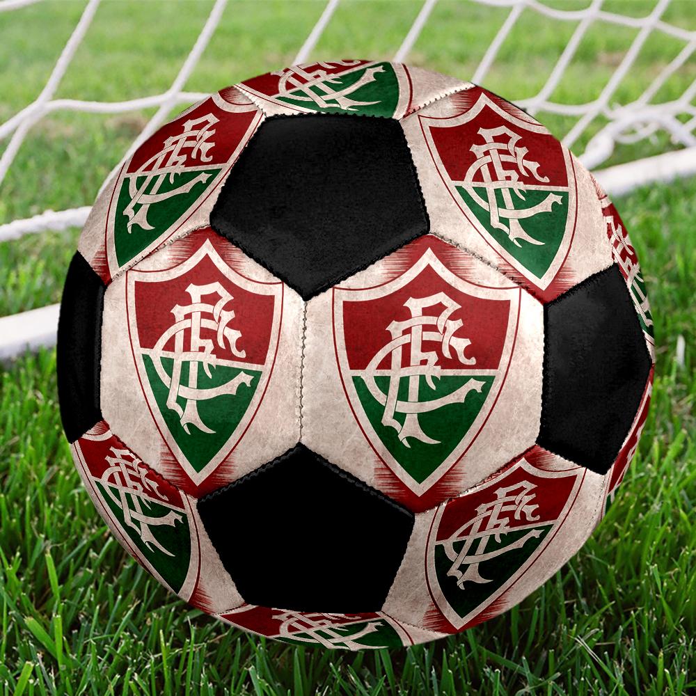SIZE 5 Fluminense FC Soccer Ball Colorful All Ages Machine Stitched PVC Competition Ready Durable High-Bounce