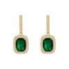 Miki 2025 Emerald Women's Fashion Earrings: Versatile, Trendy, Simple French Retro Dangle & Stud Design.