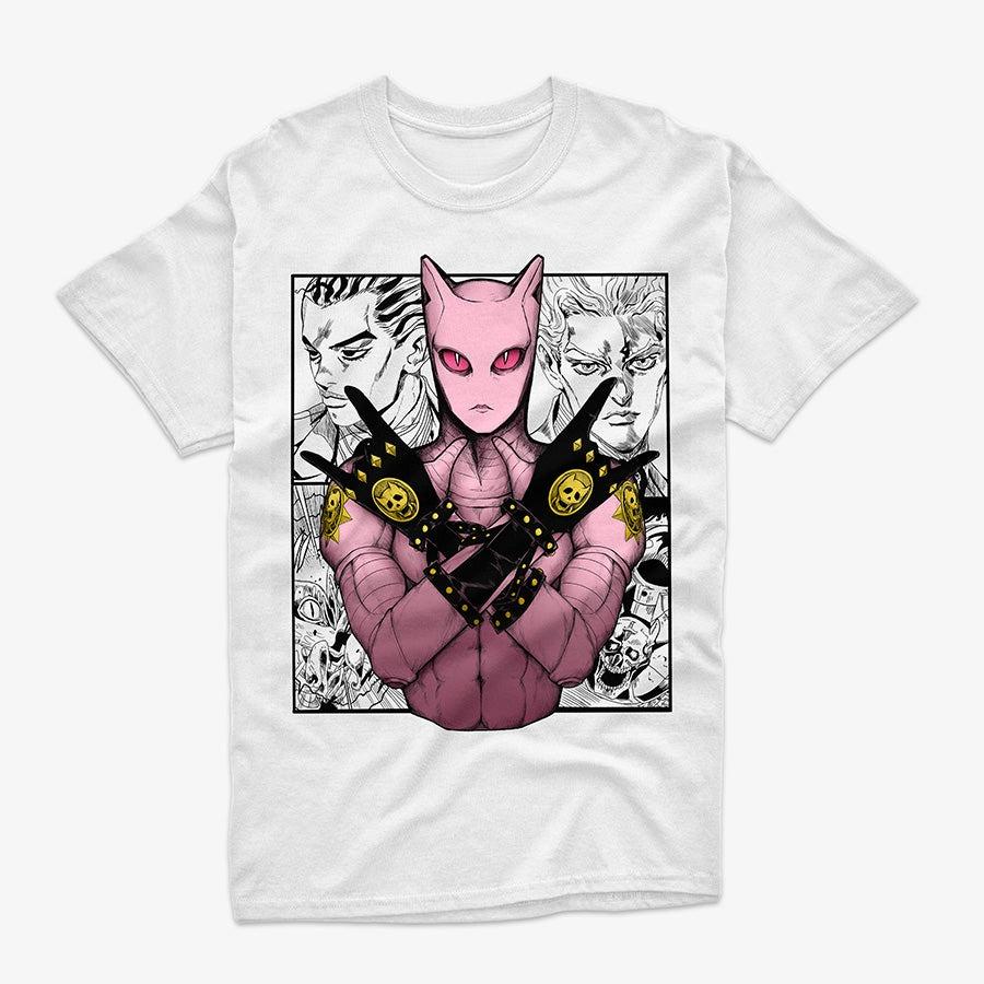 

JoJo s Bizarre Adventure Killer Queen Yoshikage Kira Diamond Is Unbreakable Anime Graphic T Shirt Manga Streetwear Cotton Tee 5XL різнокольоровий