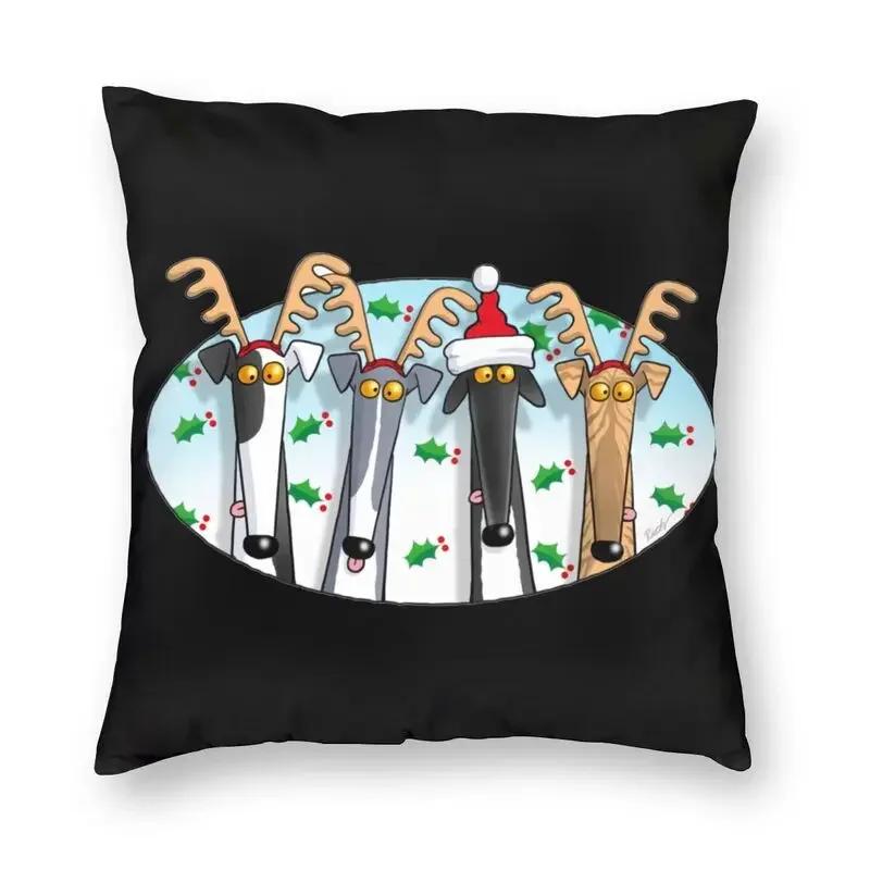 Nordic Style Greyhound Throw Pillow Case Home Decorative Custom Square Whippet Sihthound Dog Cushion Cover 45x45 Pillowcover